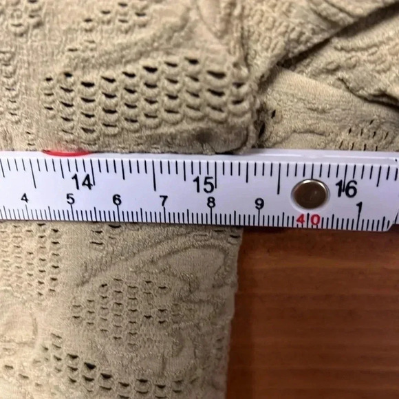 WOMENS ANTHROPOLOGIES LARGE GREEN BOAT NECK SHIRT.  LONG SLEEVES - Picture 3 of 5